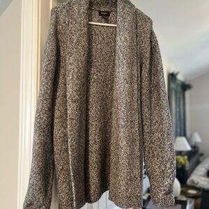 Forever 21 Heathered Gray Knit Cardigan warm soft and cozy. Open front w/stretch